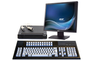 CLI 5476 Twinax Display Station - Black (Factory Refurbished by CLI) with New 122-Key Keyboard and New 17 Inch LCD Monitor